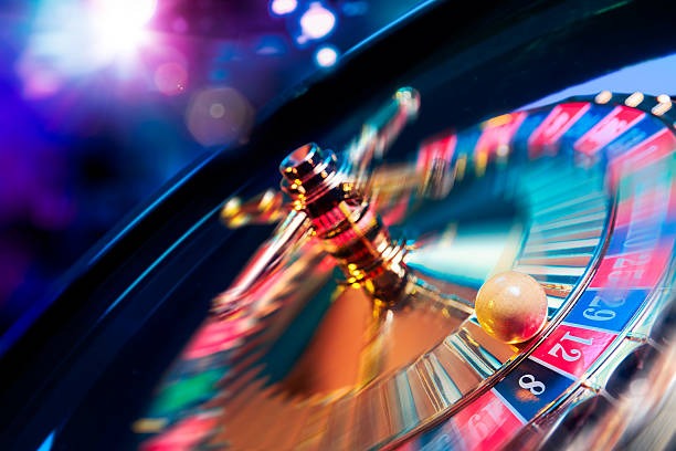 Baccarat table with live dealer